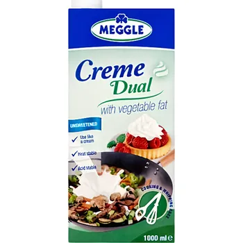 Pleťový krém CZ distribuce MEGGLE Creme Dual neslazený 25 % chlaz. 1 l