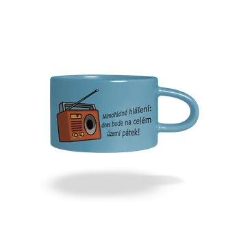 Bastard Mimořádné hlášení hrnek makronka Blue Macaron