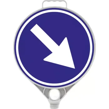 Dopravní značka Plastová (PPC) dopravní výstražná značka "Přikázaný směr objíždění vpravo" FLOMA - 28 x 28 cm