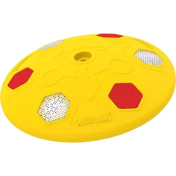 Knoflík Žlutý plastový (PPC) dopravní kulatý knoflík FLOMA RB46 - 14 x 2,5 cm