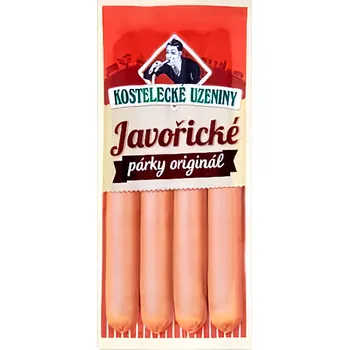 párek, klobása, špekáček Kostelecké Uzeniny Javořické párky original 170g