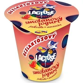 Tami Bezlaktózový smetanový jogurt jahoda+ananas 150g