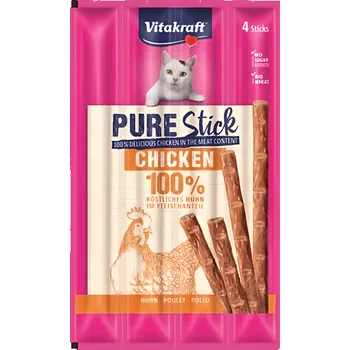 Pamlsek pro kočku Vitakraft Pure Stick - Kuřecí tyčinky pro kočky 4x5g 4ks