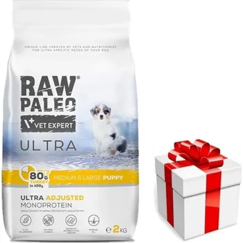 Krmivo pro psa Vetexpert Raw Paleo Ultra Turkey Puppy Medium/ Large 10kg + překvapení pro vašeho psa ZDARMA