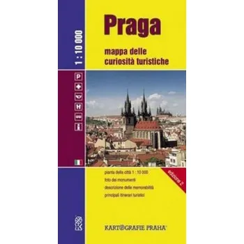 Cestování Praga - Mappa delle curiosita turistiche /1:10 tis.