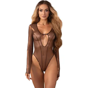 Dámské sexy body Soranna Teddy černozlaté - Obsessive Velikost: 2XL/3XL
