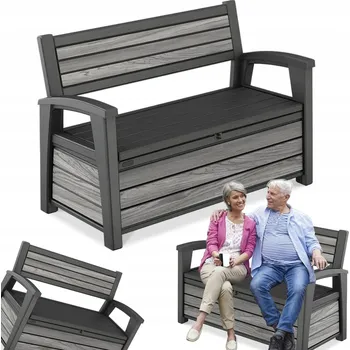 Zahradní úložný box Zahradní úložný box/lavice Keter Deco Garden 227L, šedá Storm