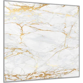 Glasdekor Sklo do kuchyně textura zlato bílý mramor Rozměry skla do kuchyně: 40 x 100 cm