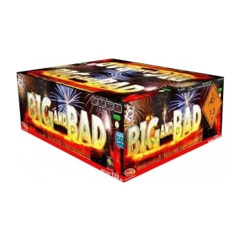 Zábavní pyrotechnika Složený ohňostroj,20 mm, 132 ran Big and Bad,18 různobarevných efektů, různé úhly výstřelů. (Big and Bad, KAT. F2, prodej od 18 let.)