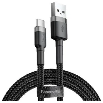 Datový kabel Baseus CATKLF-BG1 Cafule Kabel USB-C 3A 1m Grey/Black