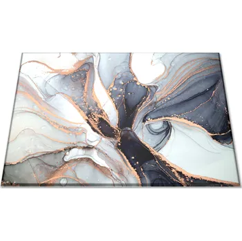 Kuchyňské prkénko Glasdekor Skleněné prkénko luxusní abstrakce černo šedá Prkénko: 30x20cm