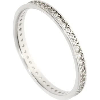 Prsten Zlatnictví Helios Prsten z bílého zlata zirkony po obvodu