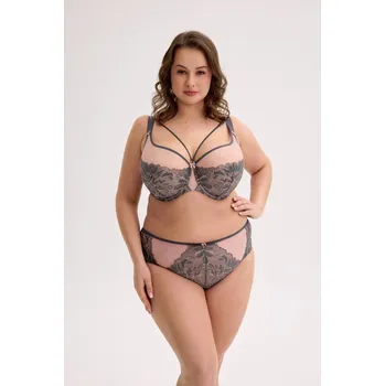 Podprsenka POLOMĚKKÁ PODPRSENKA PRIYA MAXI ART. 1318 ŠEDÁ;RŮŽOVÁ 100F