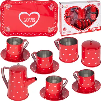 Dětská kuchyňka Čajová sada Love – plechový set pro děti