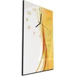Glasdekor Nástěnné hodiny 30x60cm sytě žlutá svislá vlna Materiál: plexi