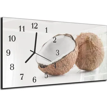 Hodiny Glasdekor Nástěnné hodiny kokosový ořech 30x60cm Materiál: plexi
