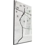 Glasdekor Nástěnné hodiny 30x60cm šedá prasklá zeď Materiál: plexi