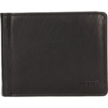 Peněženka Lagen pánská peněženka kožená 6536 - černá - BLK