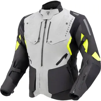 Moto bunda Rebelhorn Reblehorn Hiker IV černo-šedo-fluo žlutá 4XL