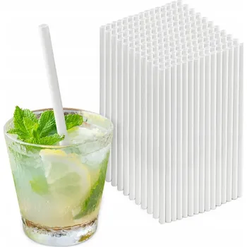 Brčka PAPÍROVÉ BÍLÉ Sada 200 ks SILNÉ BRČKA NA PITÍ Ekologické