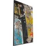 Glasdekor Nástěnné hodiny 30x60cm stará oprýskaná zeď s grafity Materiál: plexi
