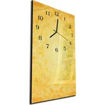 Glasdekor Nástěnné hodiny 30x60cm zlato žlutá textura Materiál: plexi