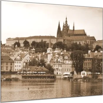 Obraz Glasdekor Skleněný obraz čtvercový Pražský hrad Rozměry-čtverec: 34 x 34 cm