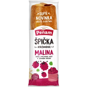 Trvanlivě pečivo Penam Plundrová špička s náplní krémovou a malinovou 100g