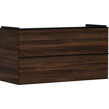 Koupelnový nábytek Skříňka pod umyvadlo bez umyvadla Hansgrohe Xelu Q 118x62,5x47,5 cm tmavý ořech 54038670