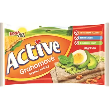Trvanlivě pečivo Bonavita Active Křehké plátky grahamové 70g