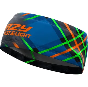 Zimní čelenka CRAZY Band Voltage, Print Orange Fluo Scottish velikost: M