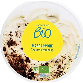 Monoprix Biologique BIO Mascarpone, krémová textura 250g