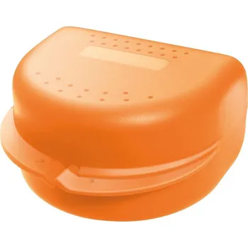 Úložný box OMNIDENT Box Na Rovnátka Pro Dospělé 75 x 65 x 45mm Oranžová 1ks