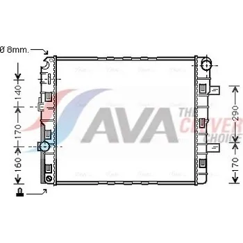 Chladič motoru Chladič, chlazení motoru AVA 10033028