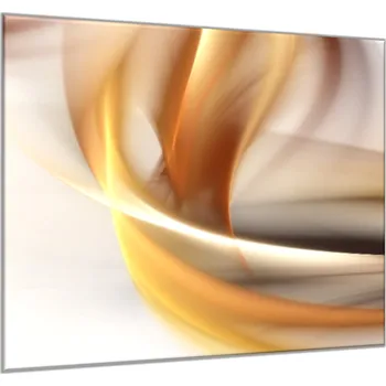 Obraz Glasdekor Obraz skleněný čtvercový oranžovo hnědá vlna Rozměry-čtverec: 60 x 60 cm