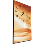 Glasdekor Nástěnné hodiny 30x60cm oranžový abstrakt Materiál: kalené sklo