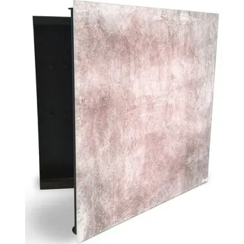 Skříňka na klíč Glasdekor skříňka na klíče - růžová textura grunge Otevírání: Levé, Barva skříňky: Bílá