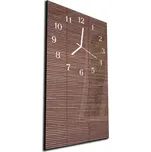 Glasdekor Nástěnné hodiny 30x60cm hnědý svázaný rákos Materiál: plexi