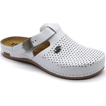 Zdravotnický oděv Leon 950 Dámská zdravotní celokožená obuv Barva: Bílá, Velikost: 36