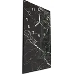 Glasdekor Nástěnné hodiny 30x60cm černý mramor Materiál: plexi