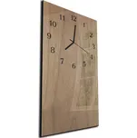 Glasdekor Nástěnné hodiny 30x60cm dekor dřevo dub Materiál: kalené sklo