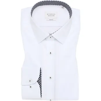 Pánská košile Košile Eterna Slim Fit Popeline Dynamic cotton bílá 1282_00F141 velikost: 39, délka rukávu: dlouhý rukáv