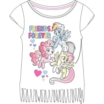 Dívčí oblečení Eplusm Dívčí tričko MY LITTLE PONY friends forever krátký rukáv bílé Bílá, Velikost: 104 104