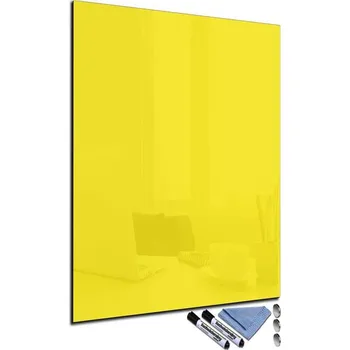 Kancelářský nábytek Glasdekor Magnetická skleněná tabule 70x80cm Barva: Lehce žlutá, Rozměr V/Š: 70x80cm