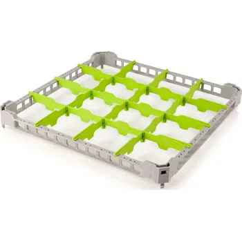 Pec na pizzu G.Gastro Nástavec pro koš na sklo - 50 x 50 mm - s 16 přihrádkami