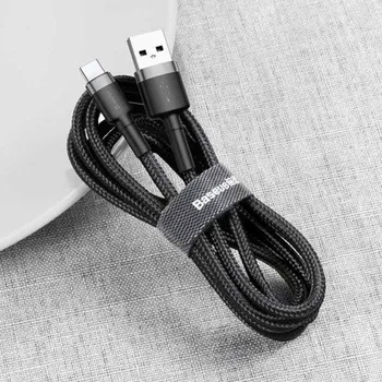 Datový kabel Kabel Baseus Cafule USB/USB-C 2m 2A šedo-černý