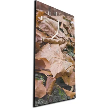 Hodiny Glasdekor Nástěnné hodiny 30x60cm podzimní listí Materiál: plexi