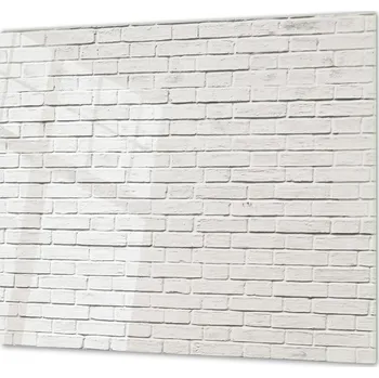 Kuchyňské prkénko Glasdekor Ochranná deska bílá cihlová zeď Rozměr V/Š: 40x40 cm, Lepení na zeď: Bez lepení na zeď