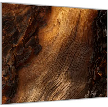 Obklad Glasdekor Sklo do kuchyně stopy ohně na dřevě Rozměry skla do kuchyně: 60 x 70 cm