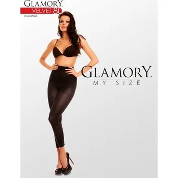 Dámské legíny Glamory Velvet 80 • 52-54 XXL • černá • punčochové legíny 80 DEN